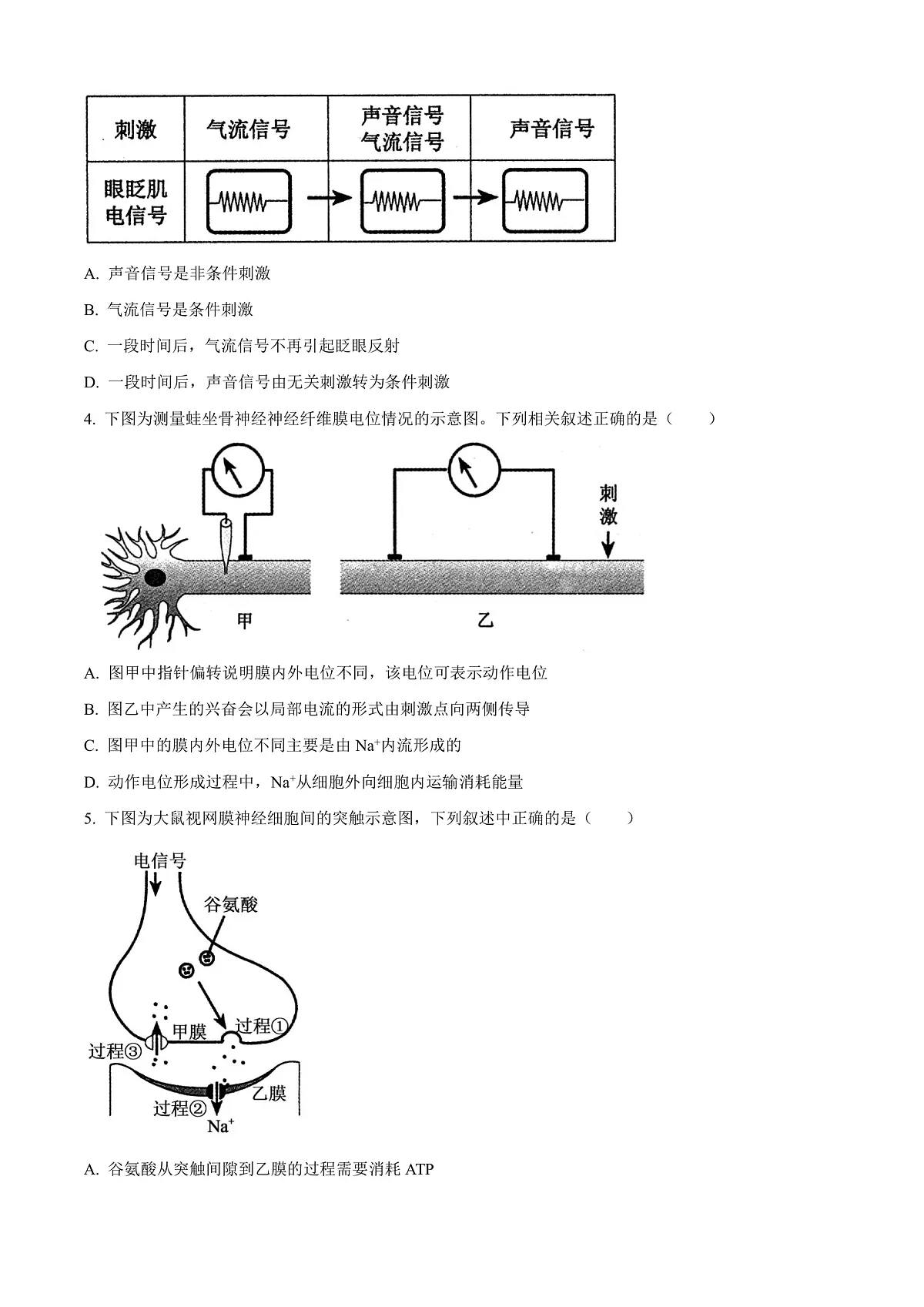 河南省郑州市2024-2025学年高二上期期末考试生物试题 Word版无答案第2页