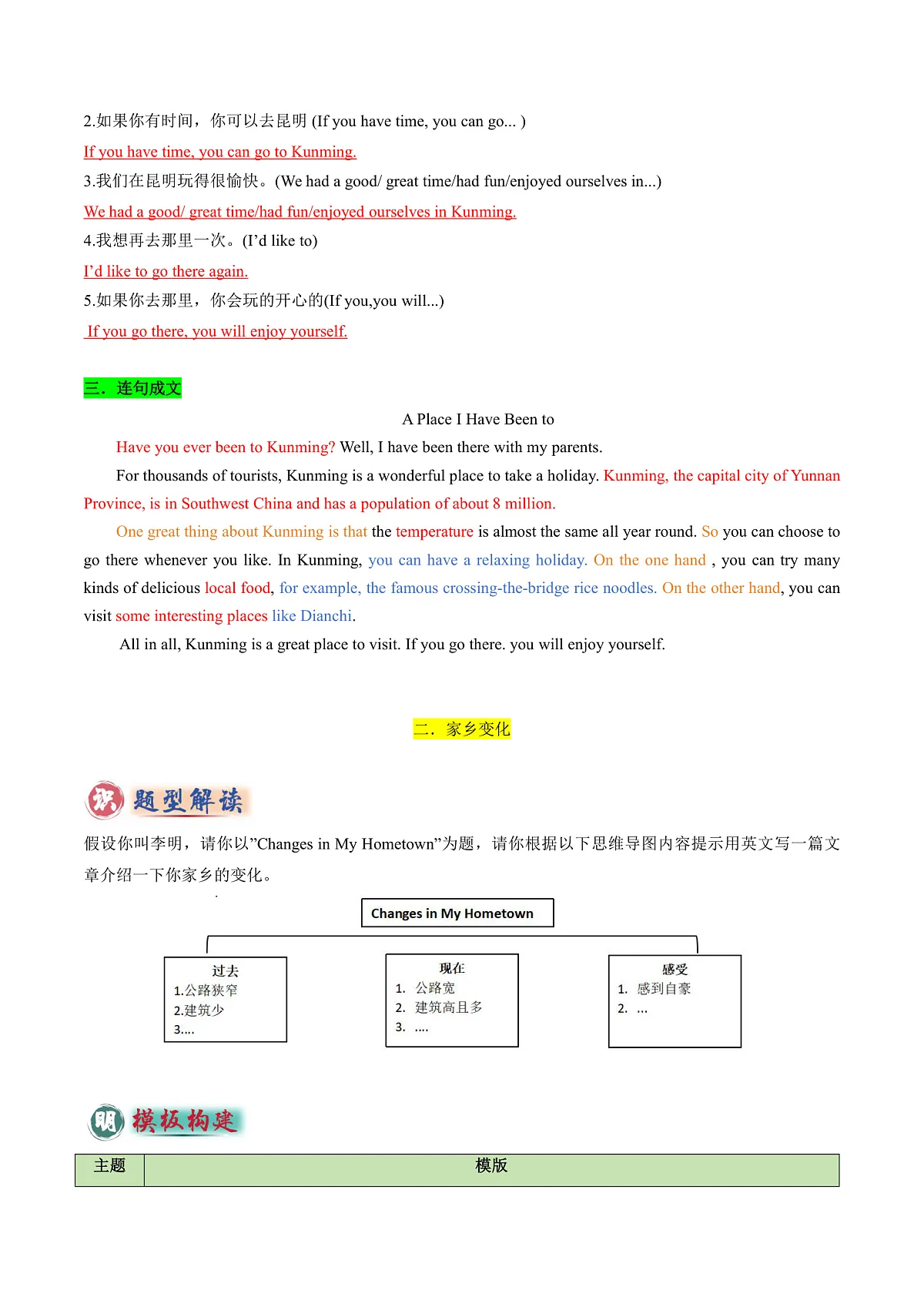 专题03 书面表达之记叙文（旅行游记、家乡变化、中国传统文化介绍）-2025年中考英语答题技巧与模板构建（全国通用）（解析版）第3页