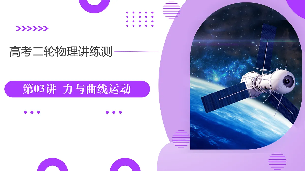 专题03 力与曲线运动（课件）-高考物理二轮复习讲练测（新高考通用）第1页