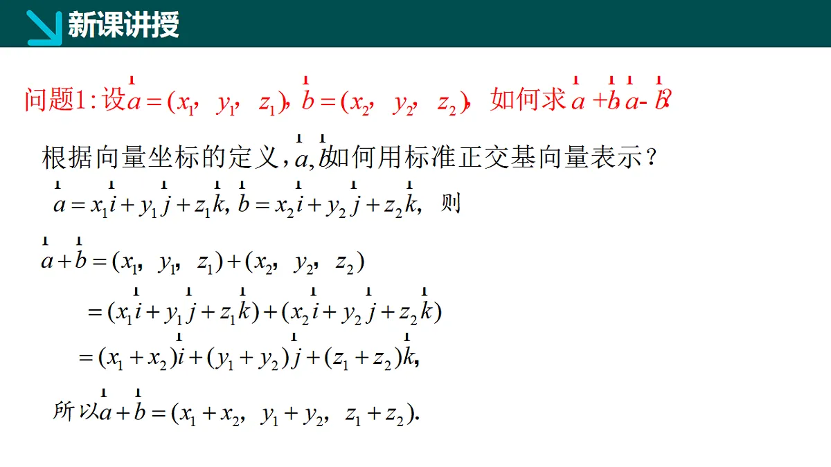 2.3.2空间向量运算的坐标表示（同步课件）-2024-2025学年高二数学（湘教版2019选择性必修第二册）第5页