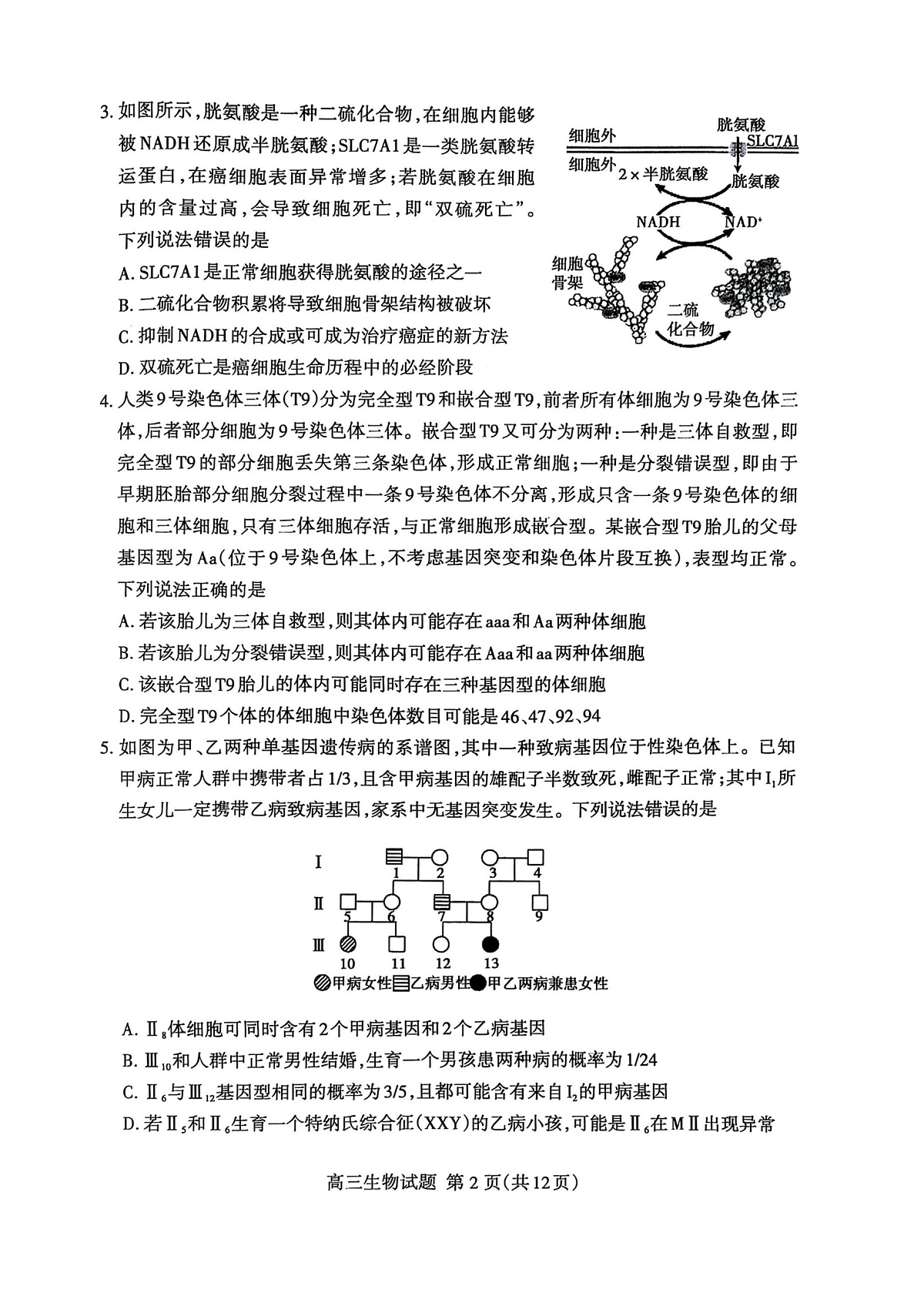 生物试题第3页