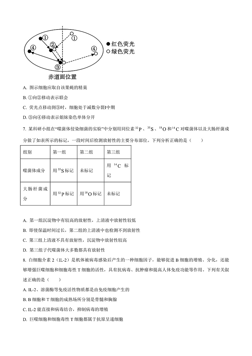 河北省邢台市2024-2025学年高三上学期期末考试生物试题  Word版无答案第3页