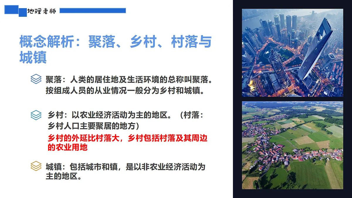 人教版2025高中地理必修二2.1乡村和城镇空间结构 课件第4页