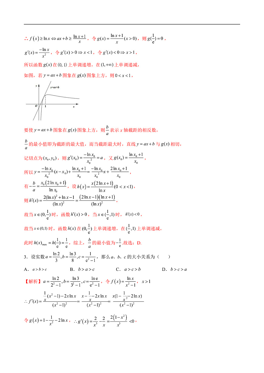 新高考数学二轮复习导数重难点突破训练专题19 二次求导函数处理问题(解析版)第2页
