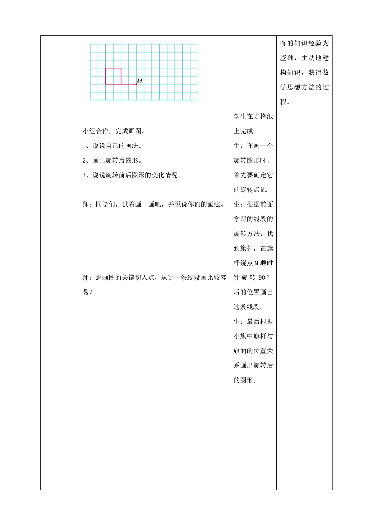 北师大版六下3.2《图形的旋转（二）》（教案）第2页