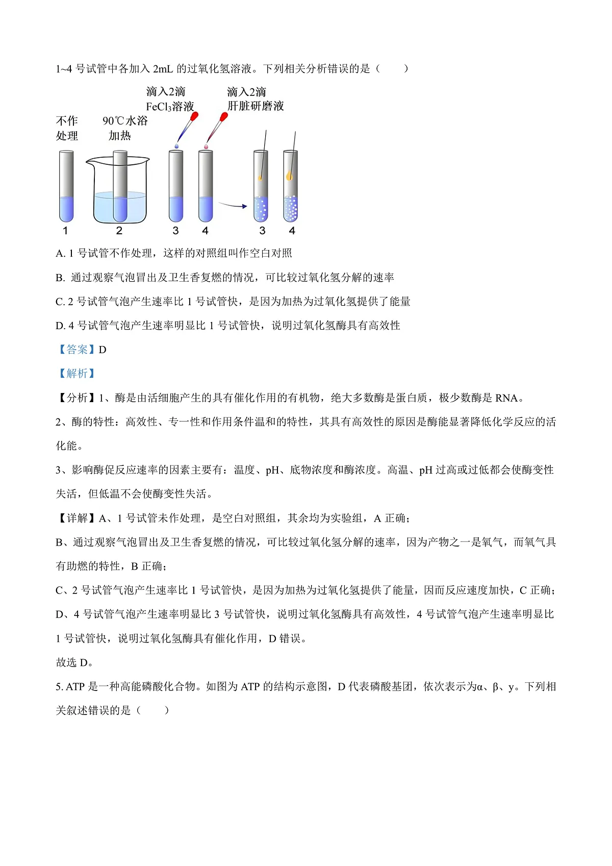 山西省太原市2024-2025学年高一上学期1月期末生物试题 Word版含解析第3页