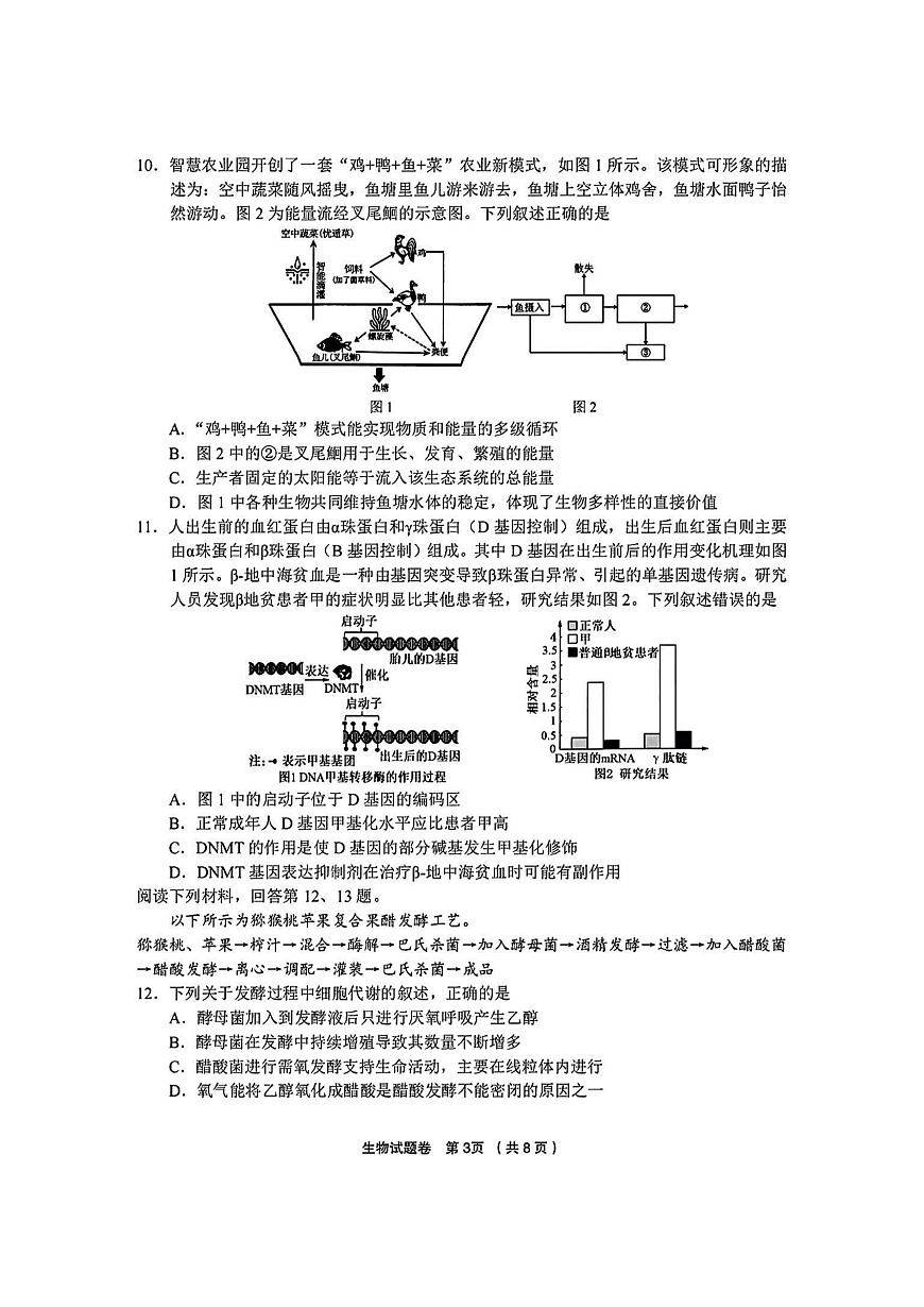 生物试卷第3页