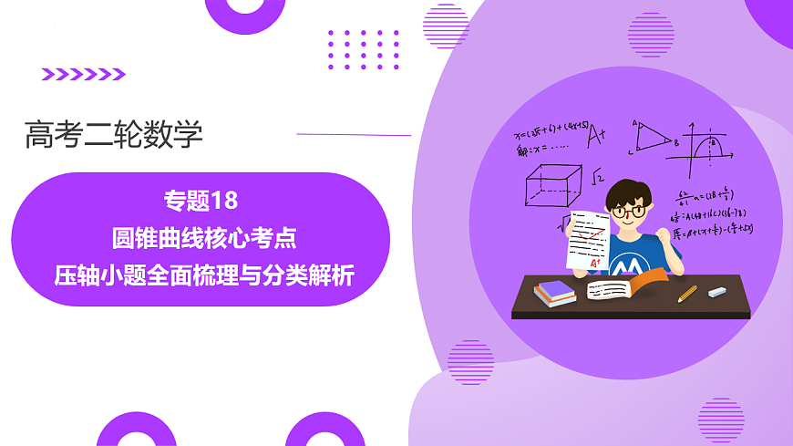专题18 圆锥曲线核心考点压轴小题全面梳理与分类解析（12大题型）（课件）-2025年高考数学二轮复习专题讲练（新高考通用）第1页