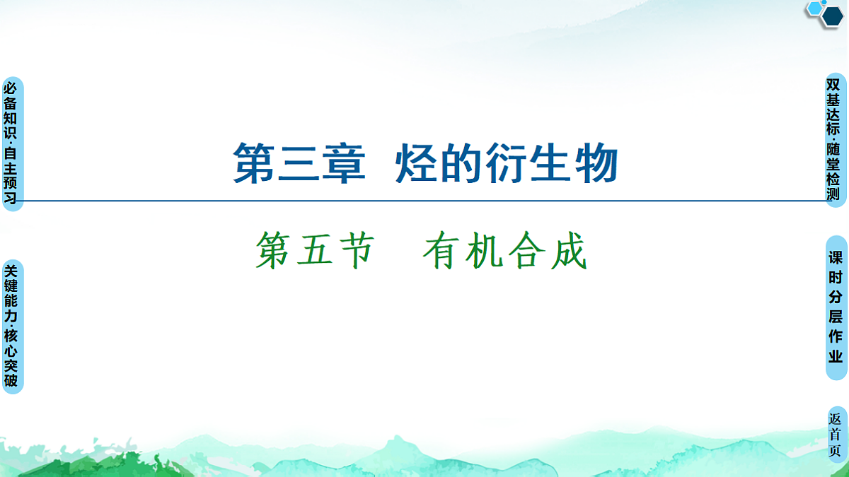 第3章  第5节　有机合成 课件【新教材】人教版（2019）高中化学选择性必修3第1页