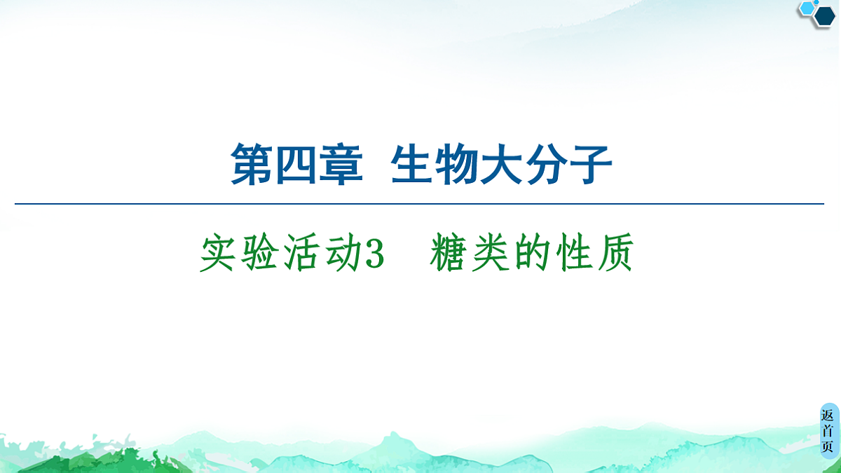 第4章  实验活动3　糖类的性质 课件【新教材】人教版（2019）高中化学选择性必修3第1页