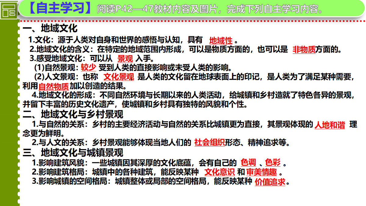 人教版高中地理必修 第二册 2-3地域文化与城乡景观 课件第4页