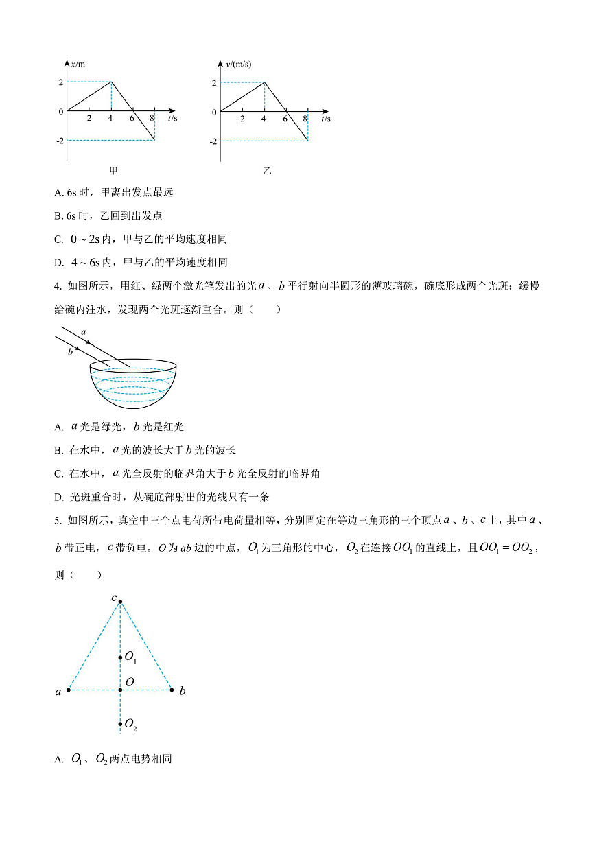 2025届山西省高三下学期考前适应性测试启航（一模）物理试卷 Word版无答案第2页
