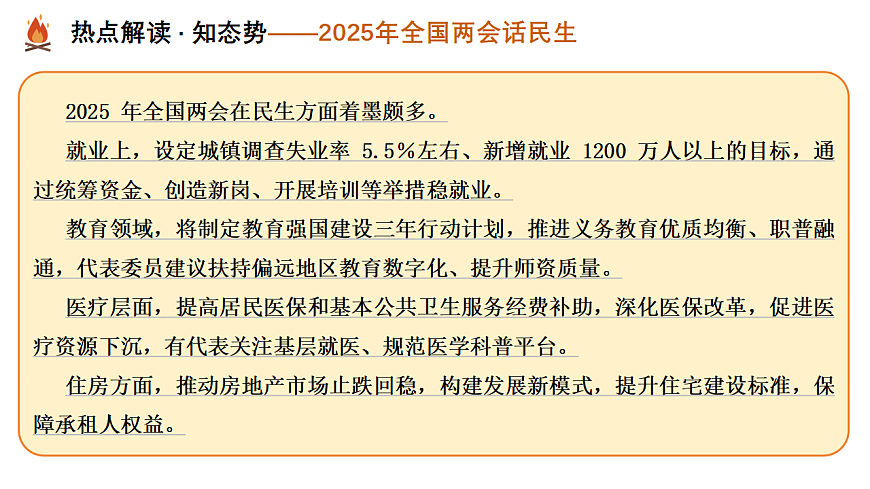 热点02 解读政策密码 聚焦民生大事（课件）-2025年中考道德与法治二轮复习专题讲练（全国通用）第6页