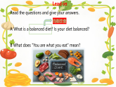 Unit 7 Lesson1 You are what you eat（同步课件)-2024-2025学年七年级英语下册（冀教版2024）