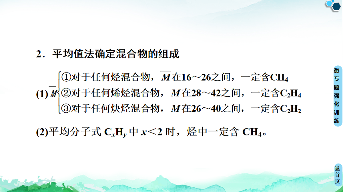 第2章 微专题1　烃的燃烧规律及有关计算 课件【新教材】人教版（2019）高中化学选择性必修3第6页