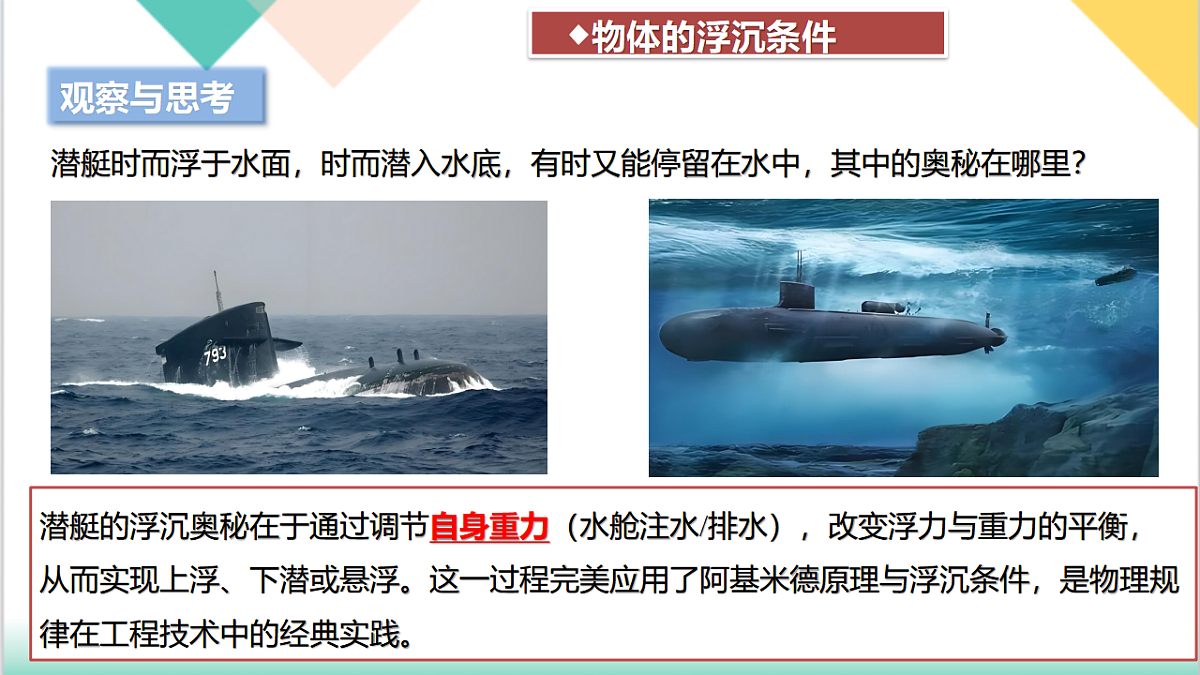 9.3 物体的浮沉（同步课件）-2024-2025学年八年级物理下册（沪粤版2024）第5页