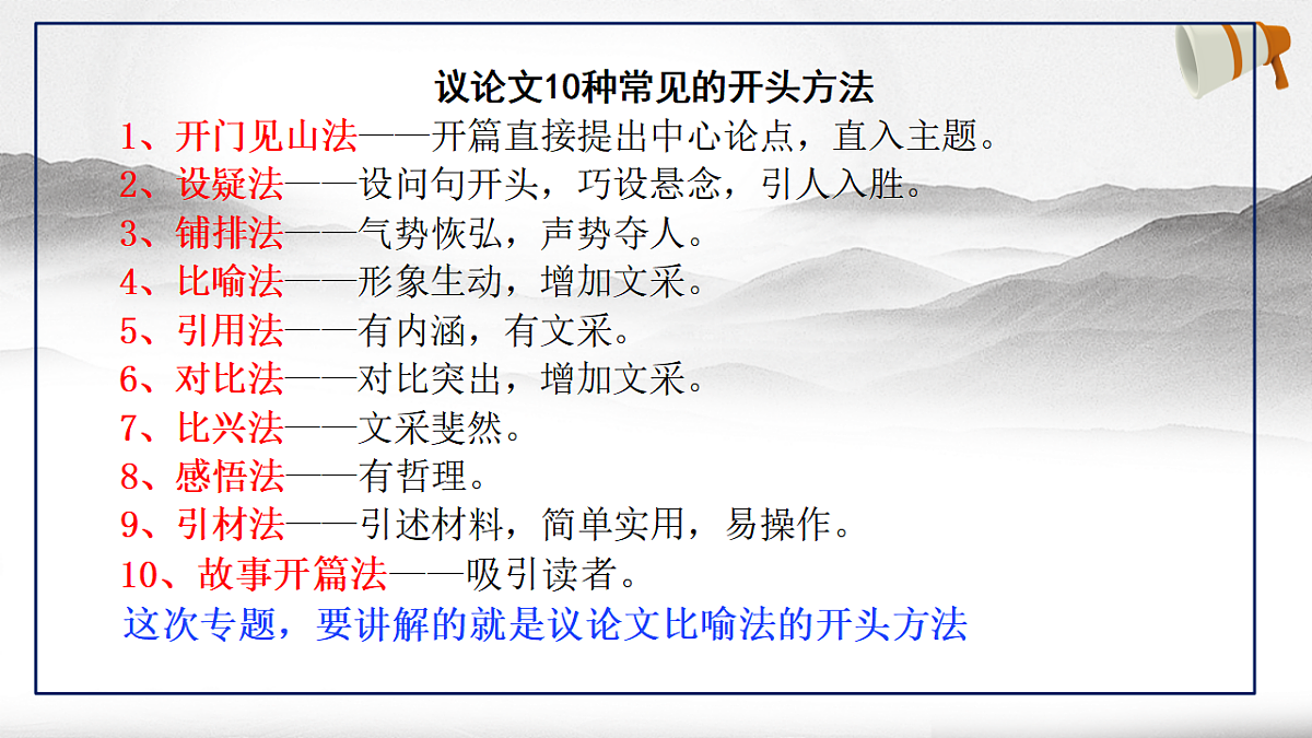 专题3.3 议论文比喻法开头第3页