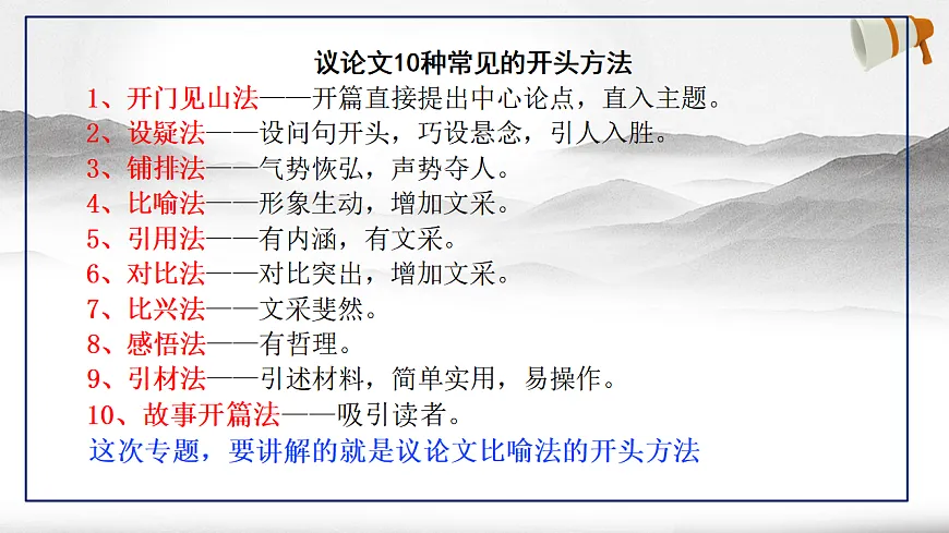 专题3.3 议论文比喻法开头第3页