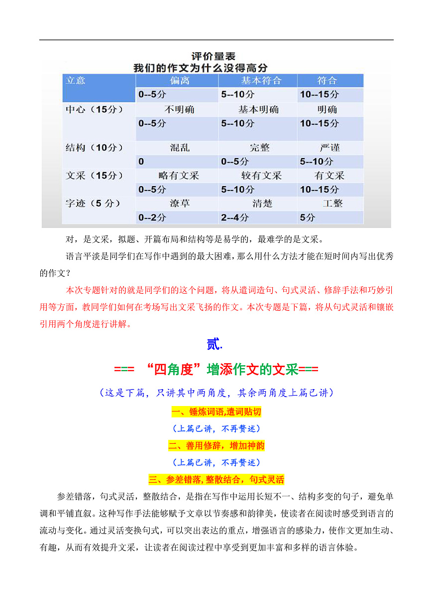 专题09  提升考场作文文采技巧写作指导（解析版）（下篇）第2页