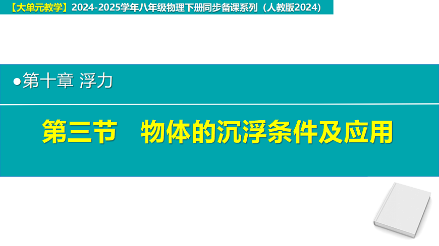 10.3 物体的沉浮条件及应用（同步课件）2025学年八年级物理下册（人教版2024）第1页