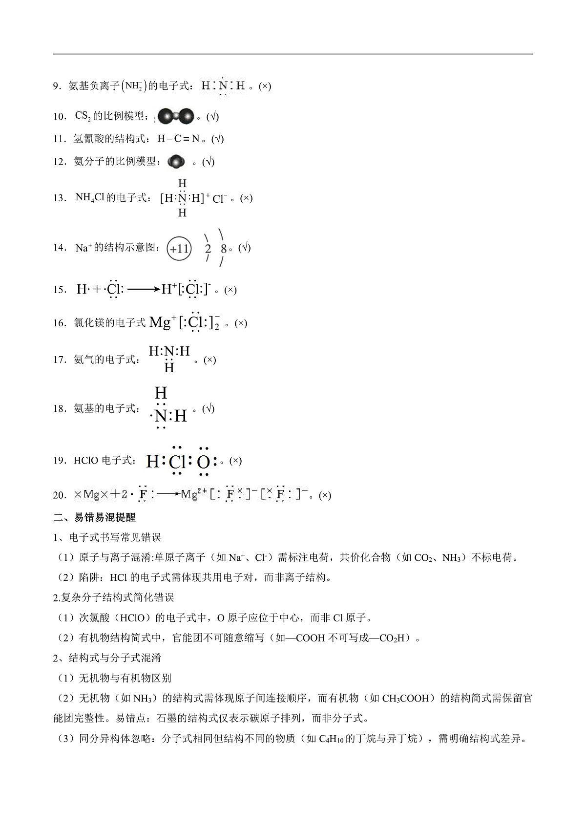 备战2025年高考化学抢押秘籍（黑吉辽蒙专用）抢分法宝4易错易混避陷阱练习第2页