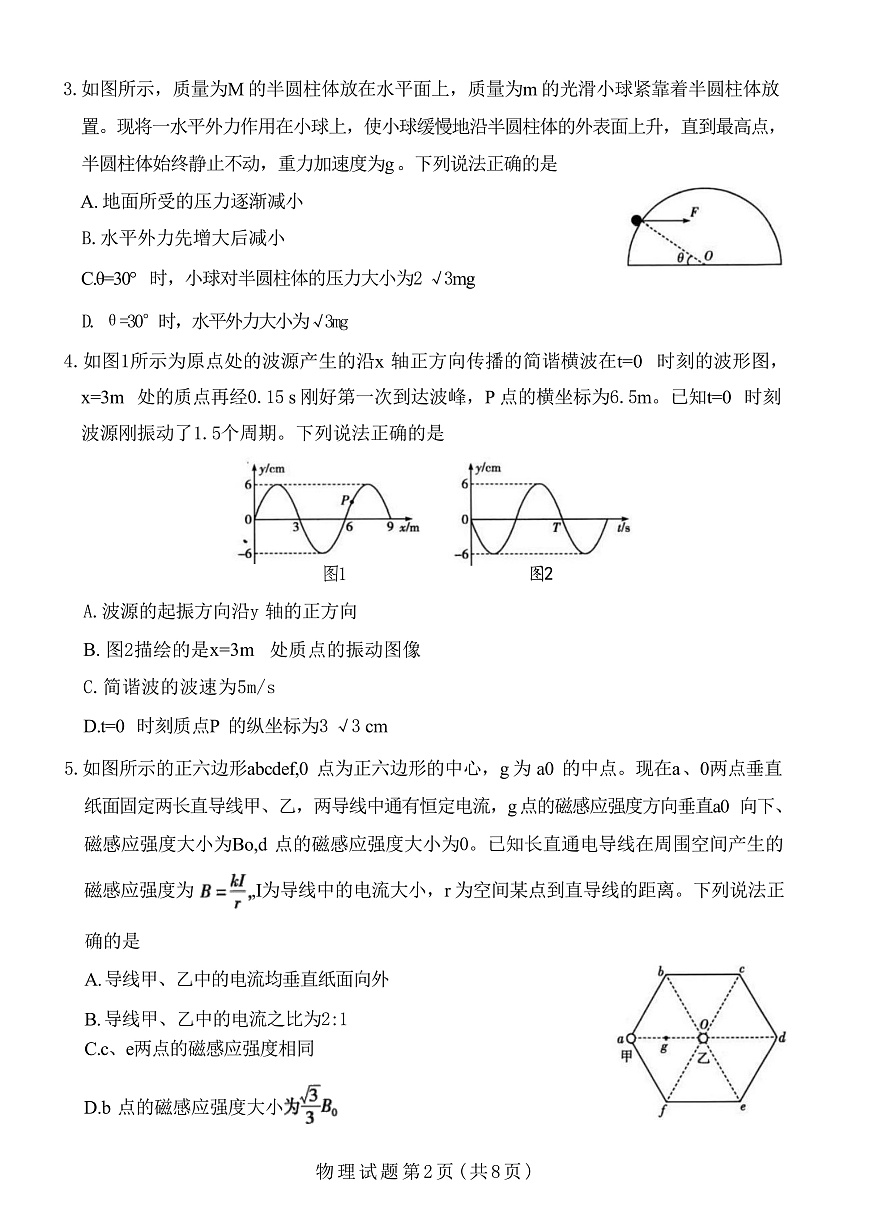 2025届四川省等四省高三下学期第二次联考试题 物理 （解析版）第2页
