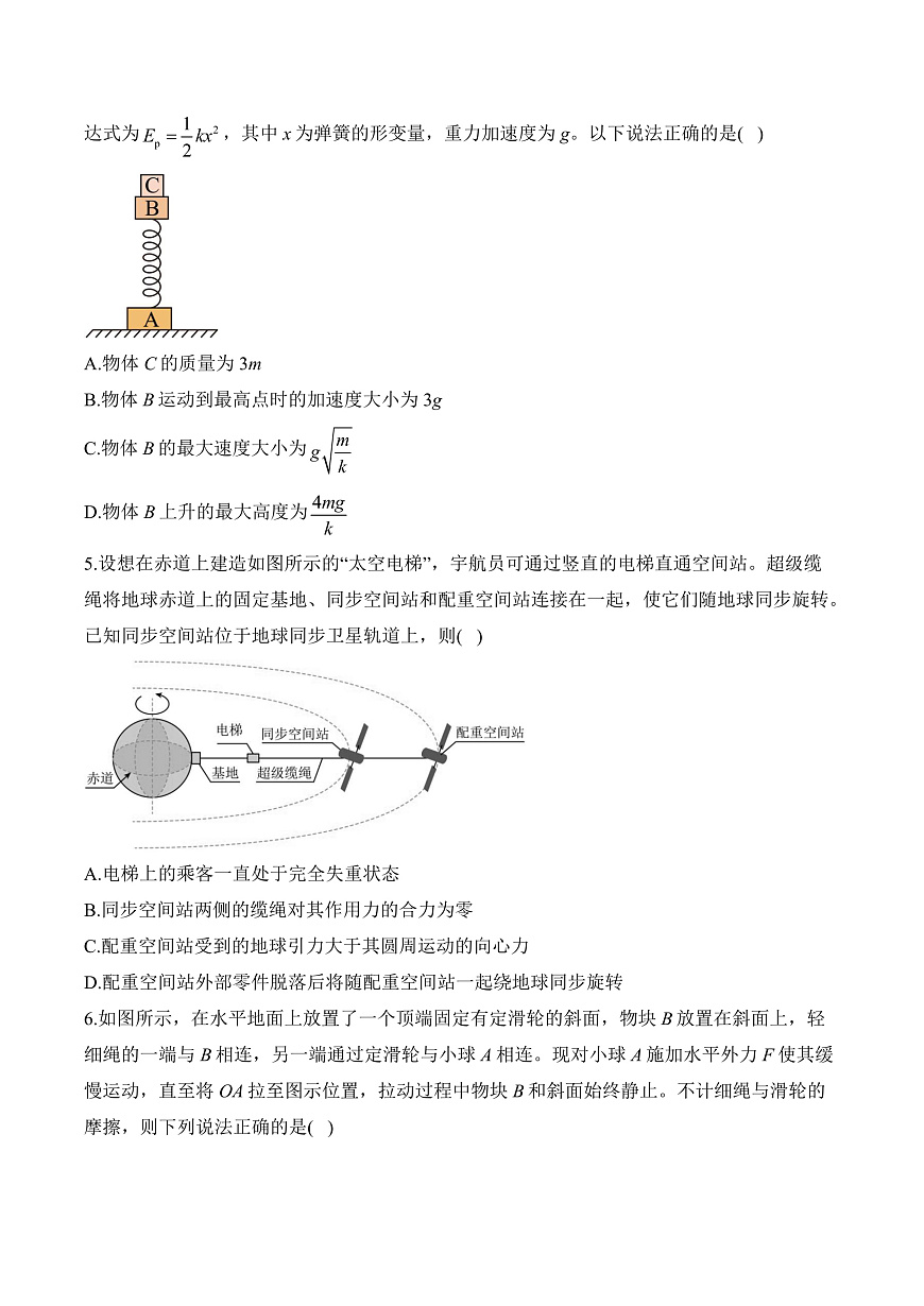 2025届安徽省高考物理考前冲刺卷（解析版）第2页