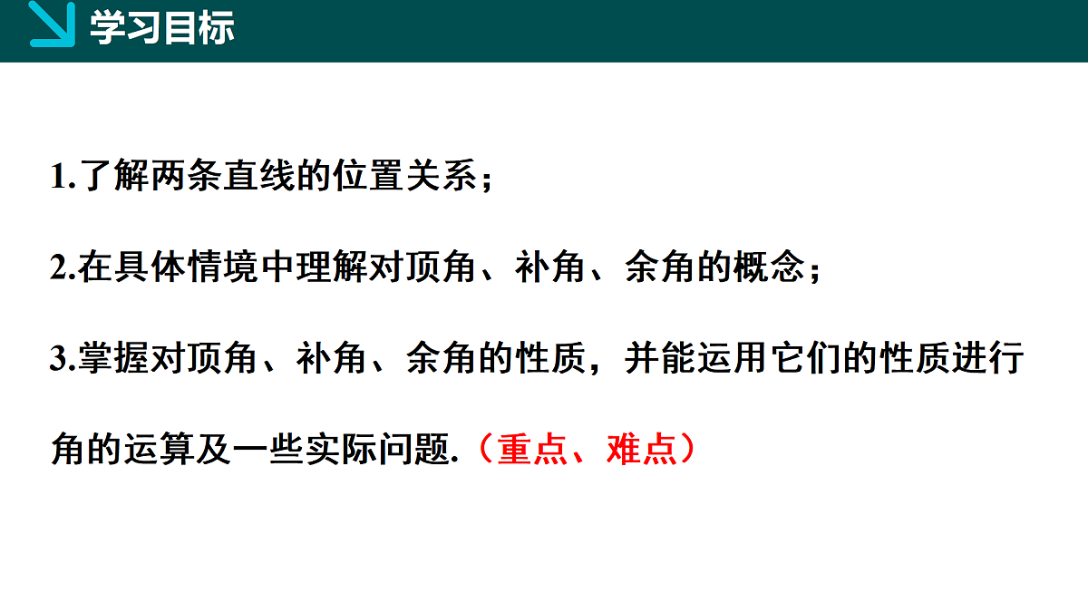 【核心素养】北师大版数学七年级下册 2.1相交线与平行线第1课时 同步课件第2页