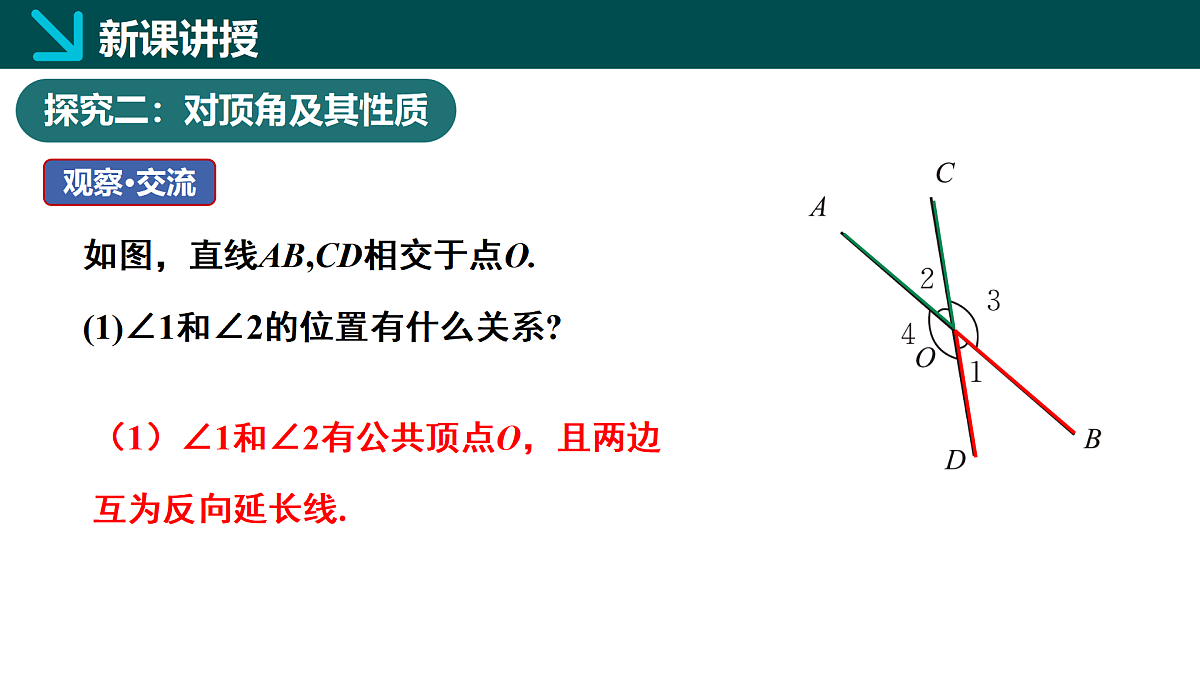 【核心素养】北师大版数学七年级下册 2.1相交线与平行线第1课时 同步课件第7页