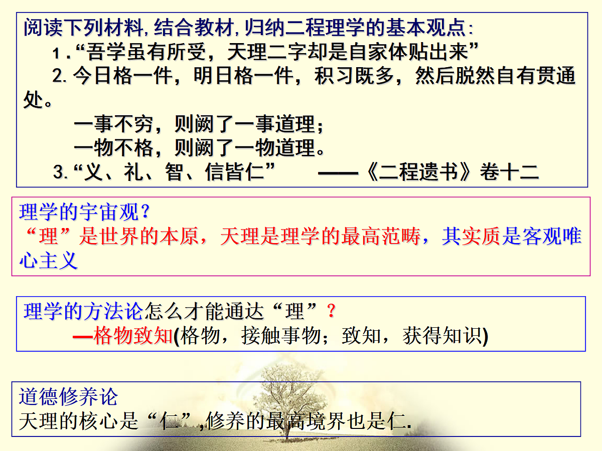 人教版 (新课标)高中历史必修3 1-3《宋明理学》课件第5页
