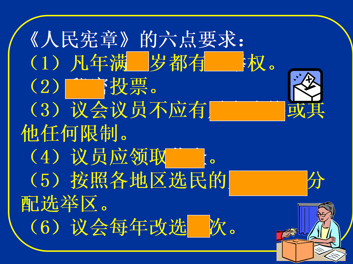 人教版 (新课标)高中历史选修2 7-1《英国宪章运动》课件第7页