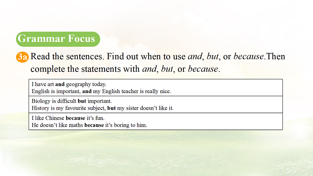 Unit 4 My Favourite Subject Section A Grammar Focus 课件-人教版英语七年级上册第6页