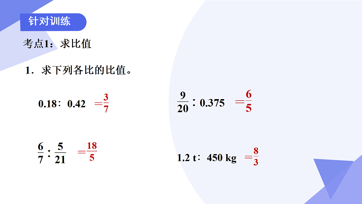 专题01+比和比例（7考点+专项突破+2易错）2025学年六年级数学下学期期末考点大串讲沪教版课件第7页