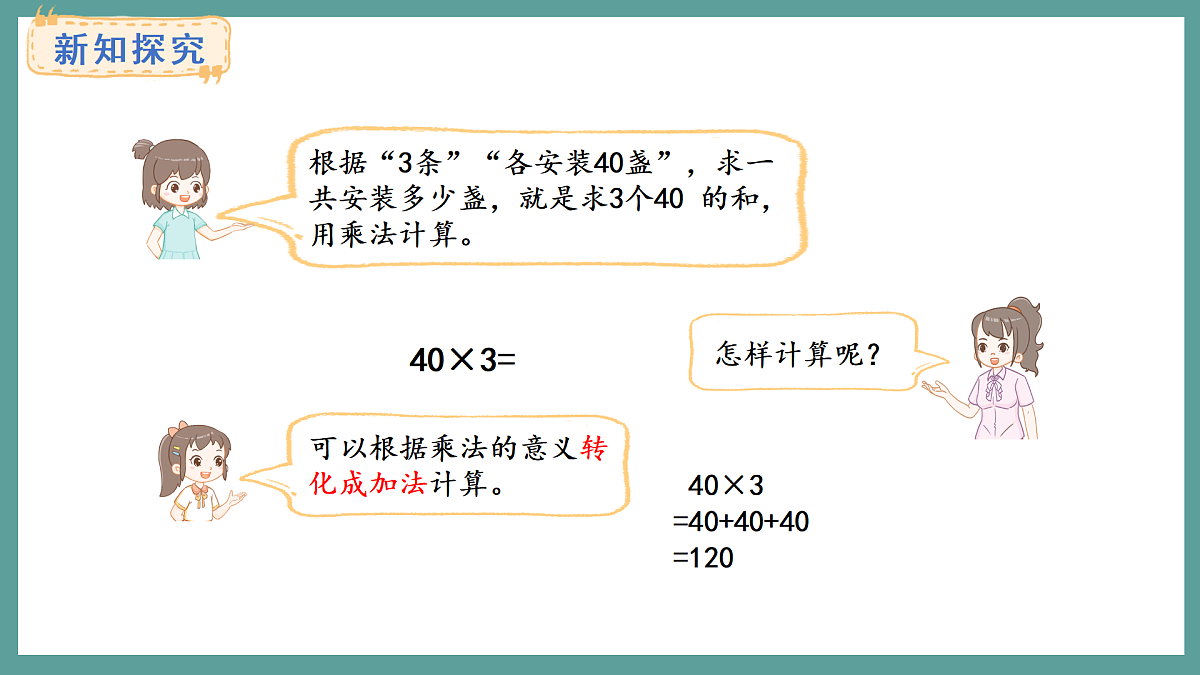 苏教版（2024）数学三年级上册 2.1 整十数、整百数乘一位数的口算（课件）第4页