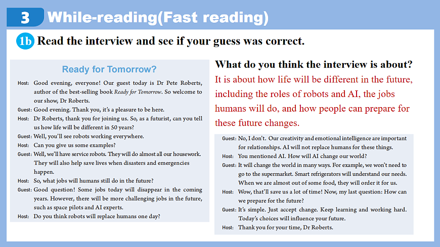 Unit 7 When Tomorrow Comes Section B(1a-2c)-初中英语人教版（2024）八年级上册课件课件第7页