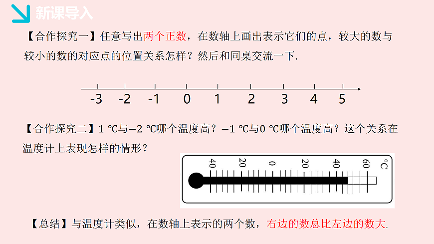 华师大版数学（2024）七年级上册 1.2.2 在数轴上比较数的大小  课件第4页