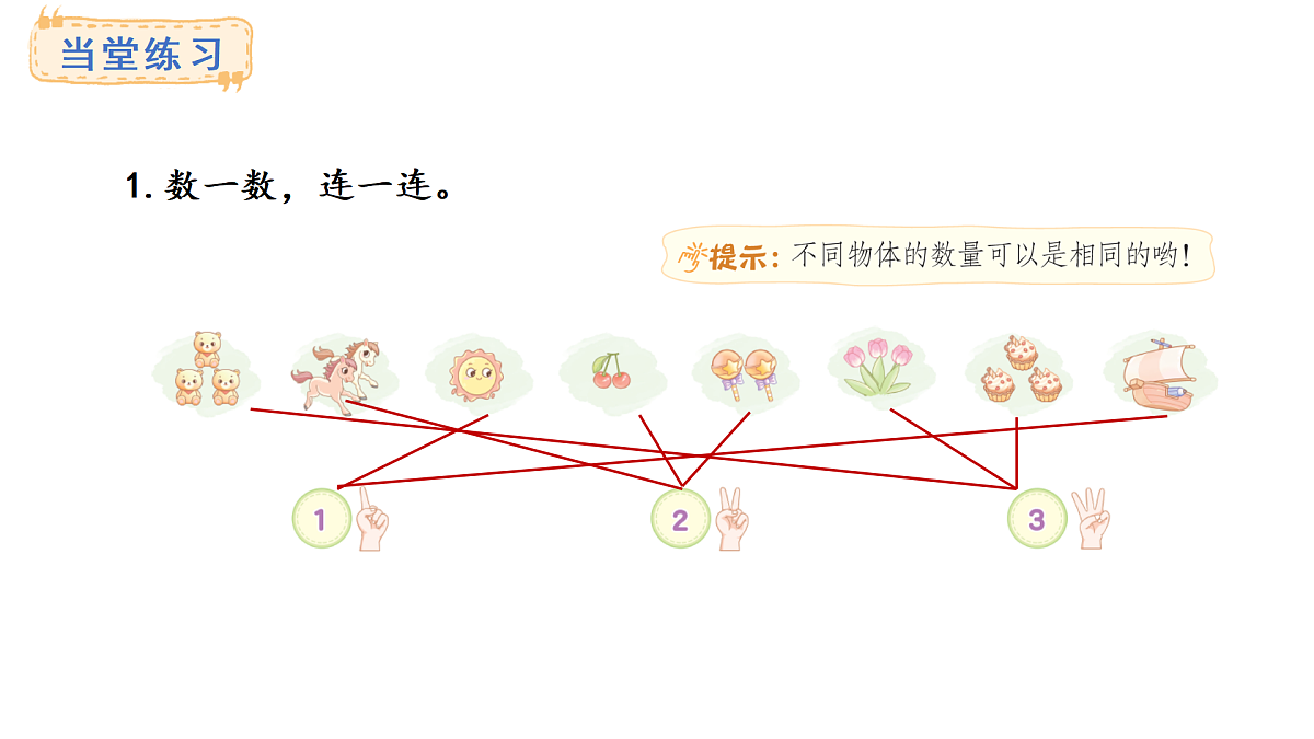 教学课件 西师大版一年级数学上册 第一单元 0~9的认识 1.2 认识2~5第6页