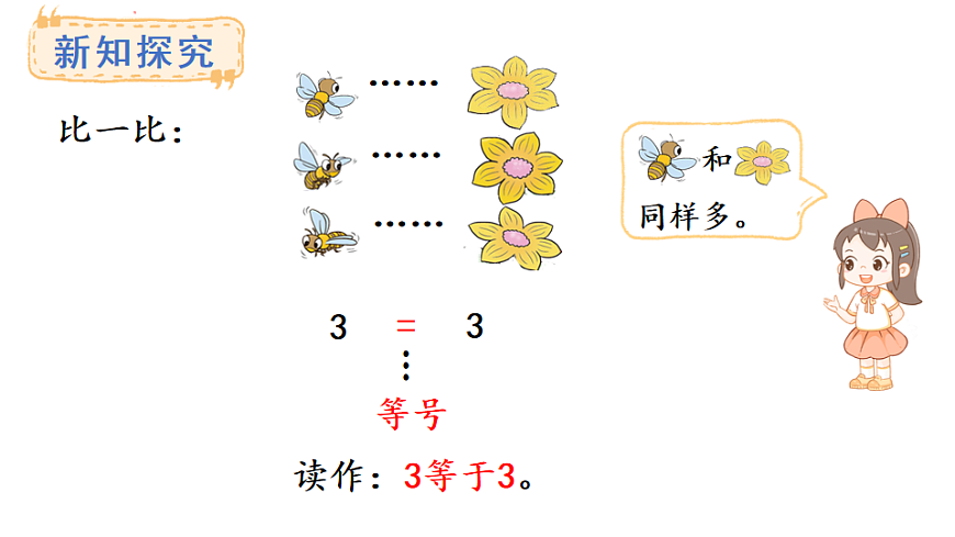 教学课件 西师大版一年级数学上册 第一单元 0~9的认识 2.1  认识大于号、小于号、等号第6页
