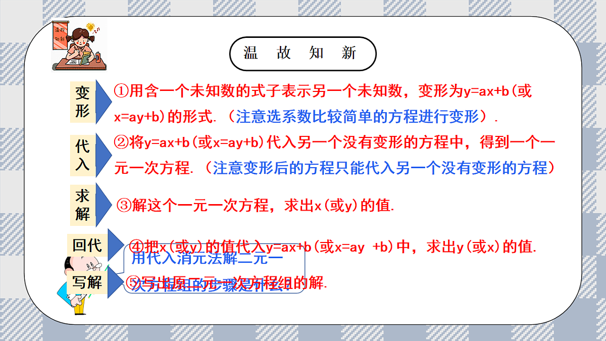 新湘教版初中数学七年级上册3.6.2《加减消元法解二元一次方程》课件第3页