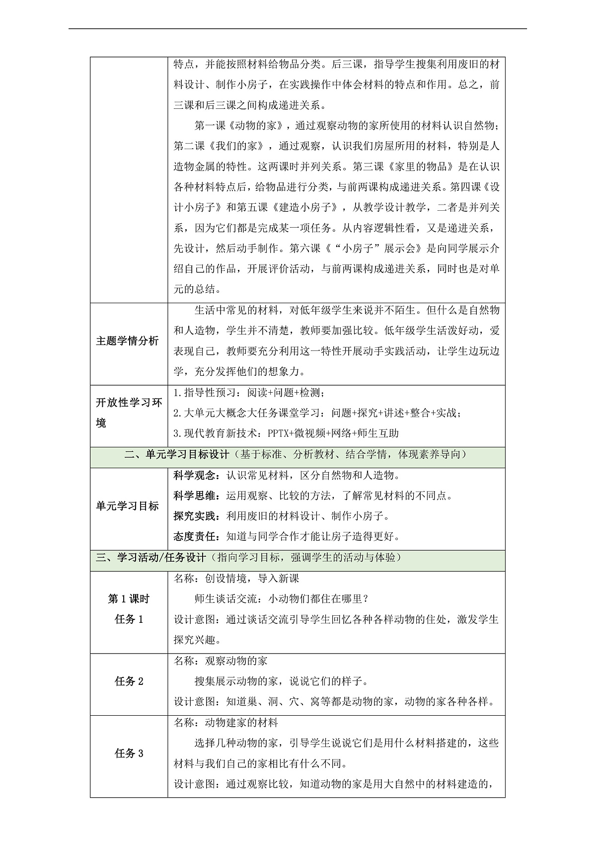 【大单元整体教学】第一单元《造房子》整体设计第3页