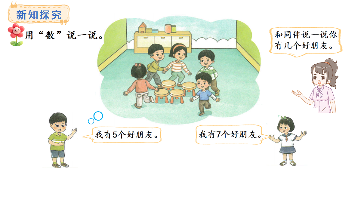 2025-2026学年度西师大版数学一年级上册综合与实践  我的幼儿园-介绍我的幼儿园 课件第6页