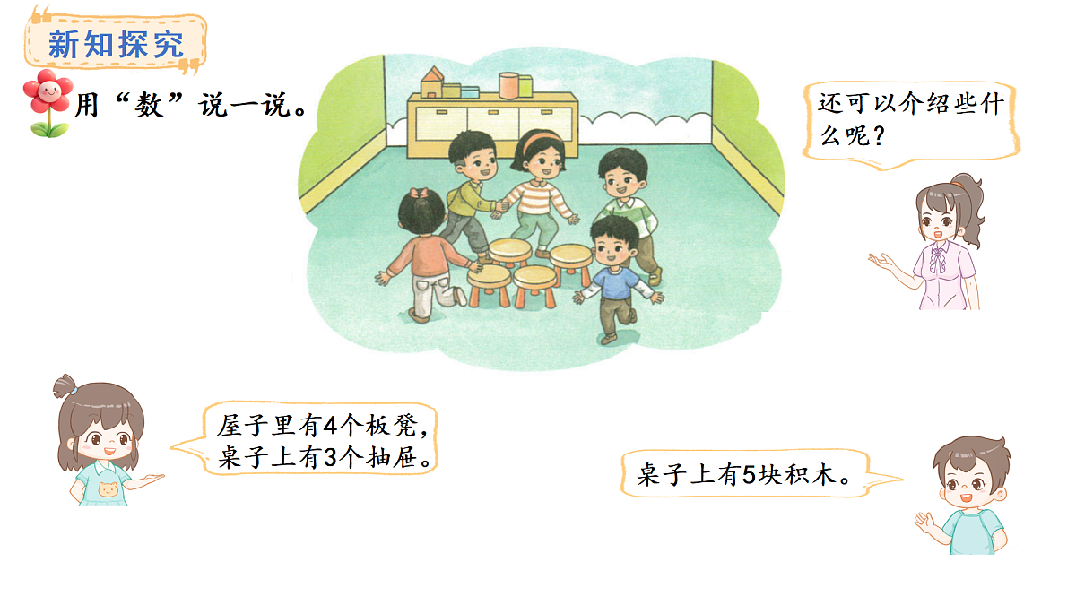 2025-2026学年度西师大版数学一年级上册综合与实践  我的幼儿园-介绍我的幼儿园 课件第7页