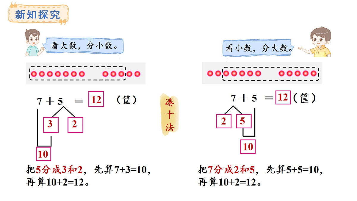 2025-2026学年度西师大版数学一年级上册5.3  7、6加几  课件第5页