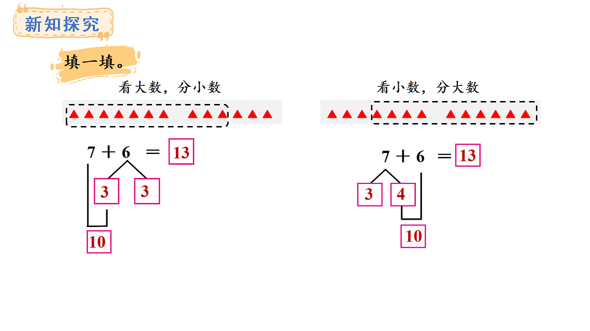 2025-2026学年度西师大版数学一年级上册5.3  7、6加几  课件第7页