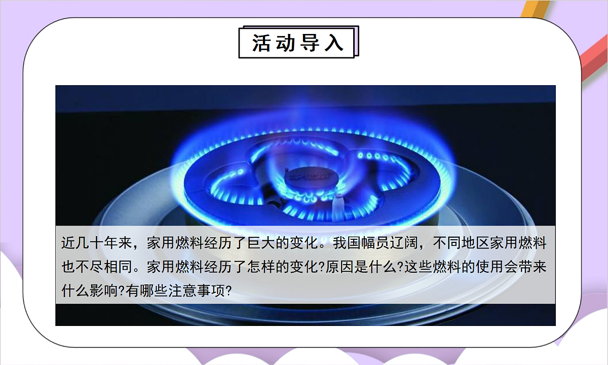 人教版（2024）化学九上 第七单元实践活动《调查家用燃料的变迁与合理使用》课件第3页