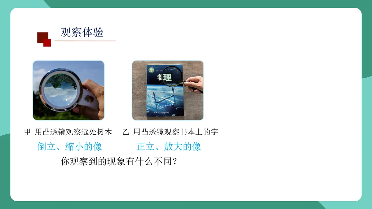 鲁科版(五四制)物理八上 第三章第五节《凸透镜成像的规律》课件第6页
