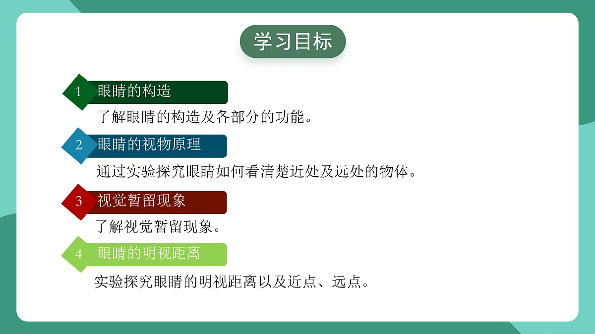 鲁科版(五四制)物理八上 跨学科实践_眼睛与眼镜（第一课时）课件第4页