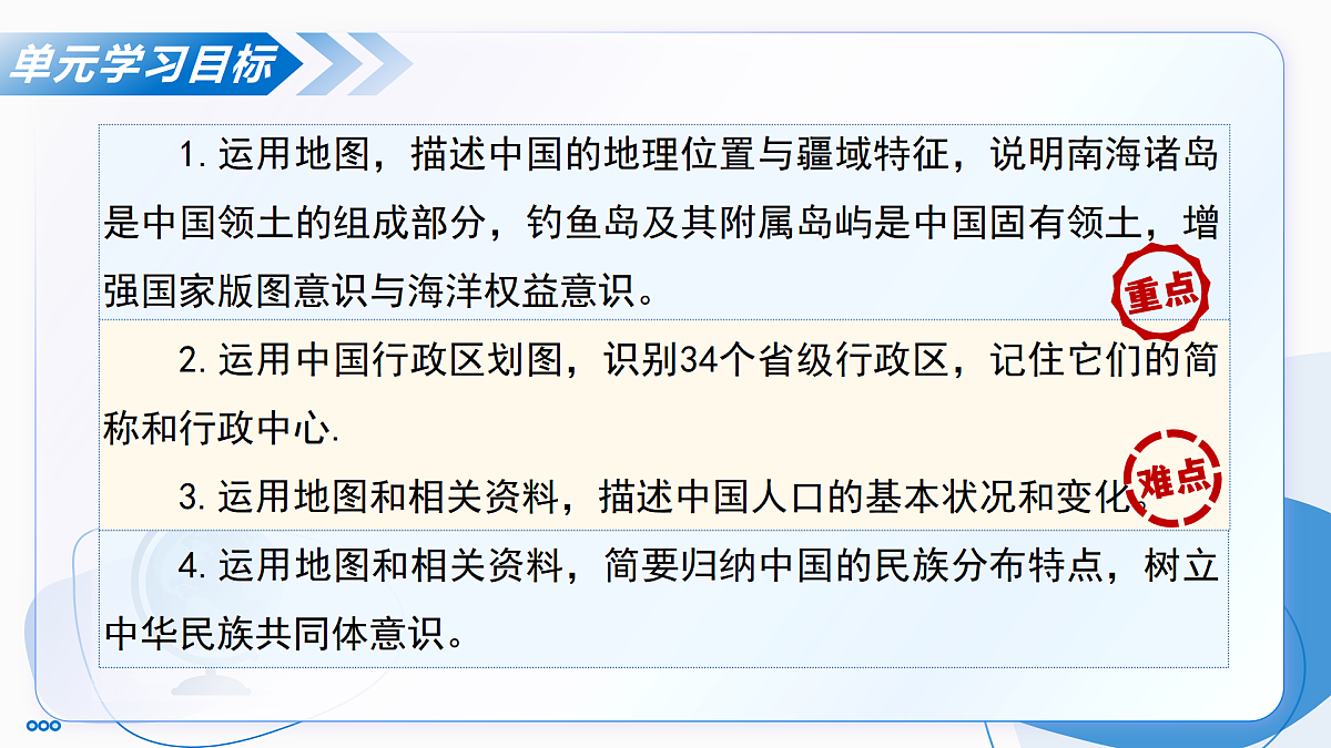 第一单元 屹立世界的中国（单元复习课件）-2025-2026学年八年级地理上册（粤人版2024）第3页