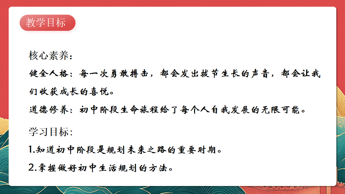 人教部编版政治七上 1.2《规划初中生活》课件第2页