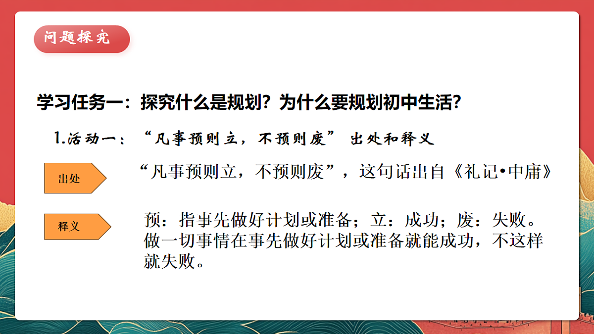 人教部编版政治七上 1.2《规划初中生活》课件第5页